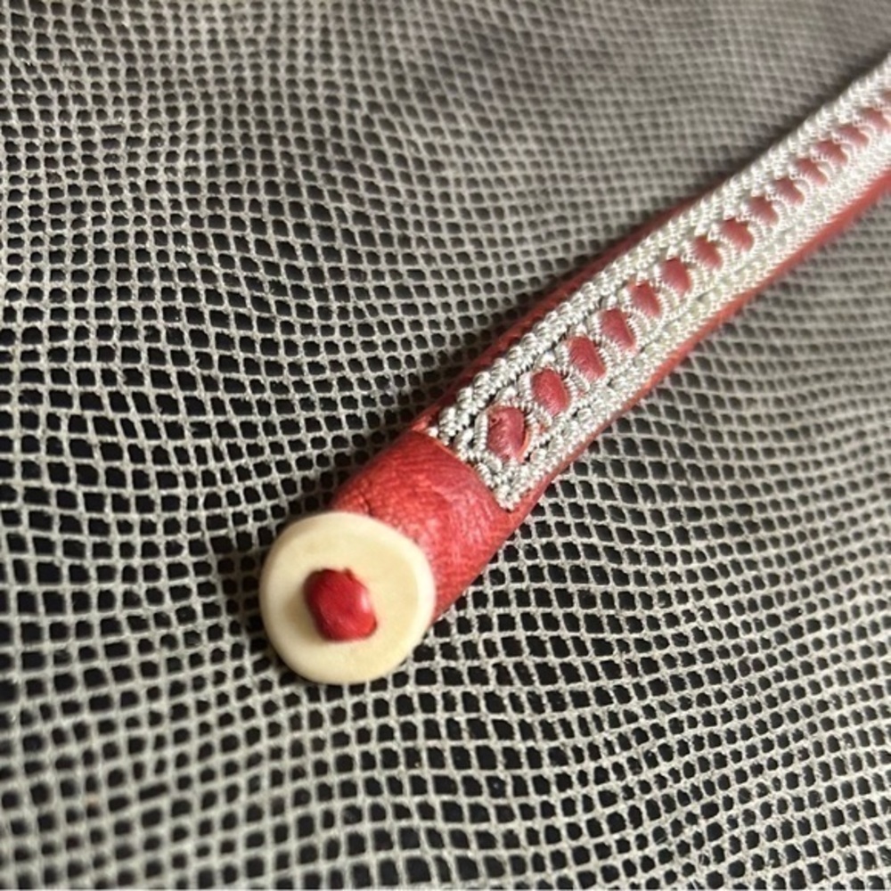 Traditional Sámi Red Leather Bracelet